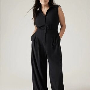 Athleta Brooklyn Heights Black Sleeveless Jumpsuit